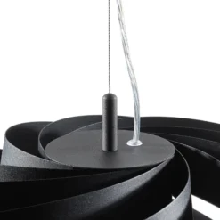 Vento lámpara colgante, negro, Ø 60 cm, metal, E27