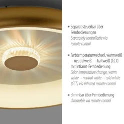 Vertigo Plafón LED, CCT, Ø 61,5 cm, latón