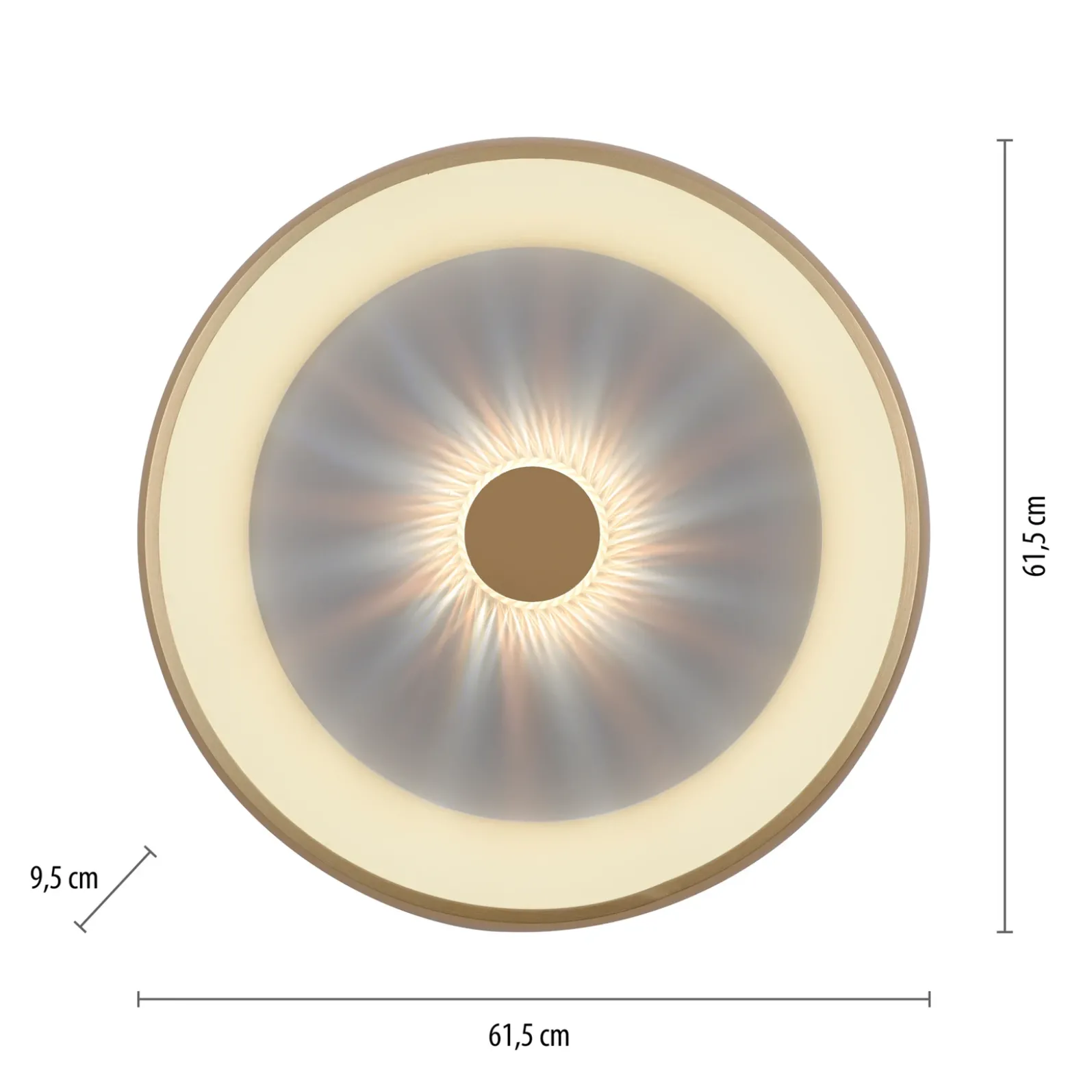 Vertigo Plafón LED, CCT, Ø 61,5 cm, latón