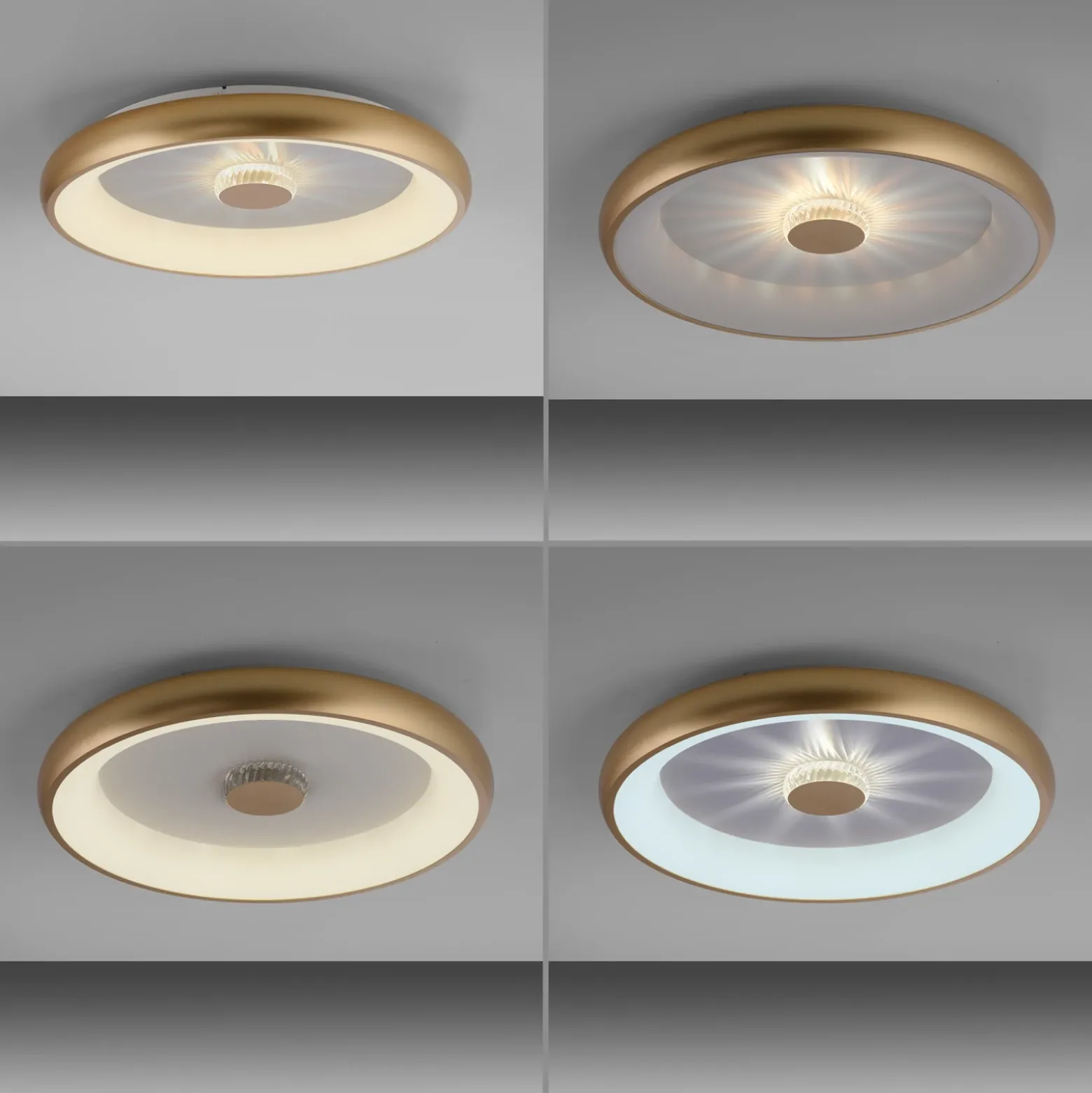 Vertigo Plafón LED, CCT, Ø 61,5 cm, latón