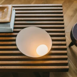 Vibia Musa 7404 lámpara de mesa, batería, gris