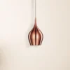 Vibrante lámpara colgante Ø 12 cm, rosa metálico