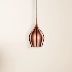 Vibrante lámpara colgante Ø 12 cm, rosa metálico
