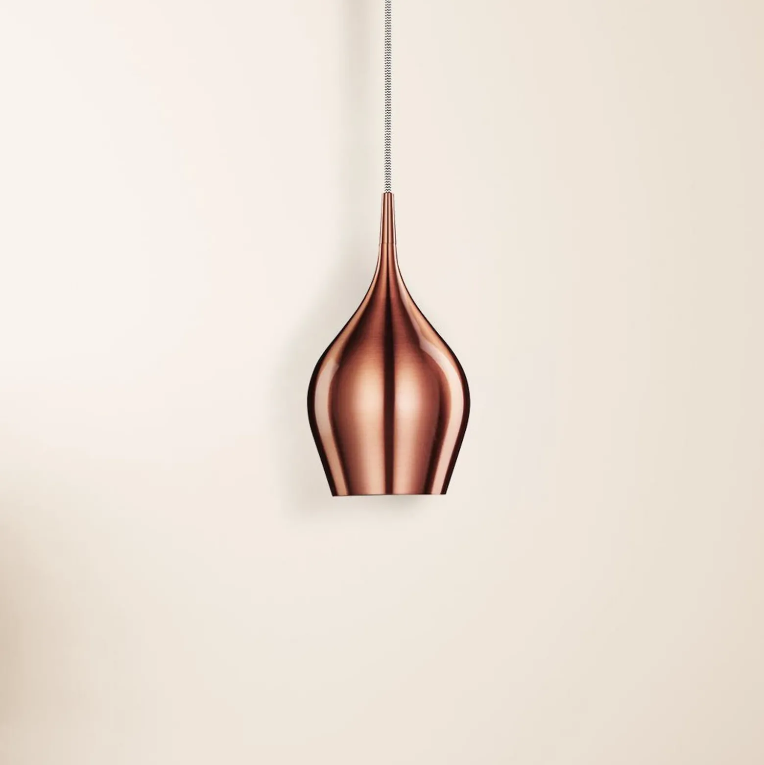 Vibrante lámpara colgante Ø 12 cm, rosa metálico