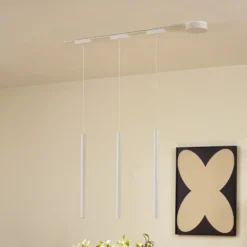 48V Lumaro sistema de riel, colgante, bombilla tubular, 3 luces, blanco, CCT