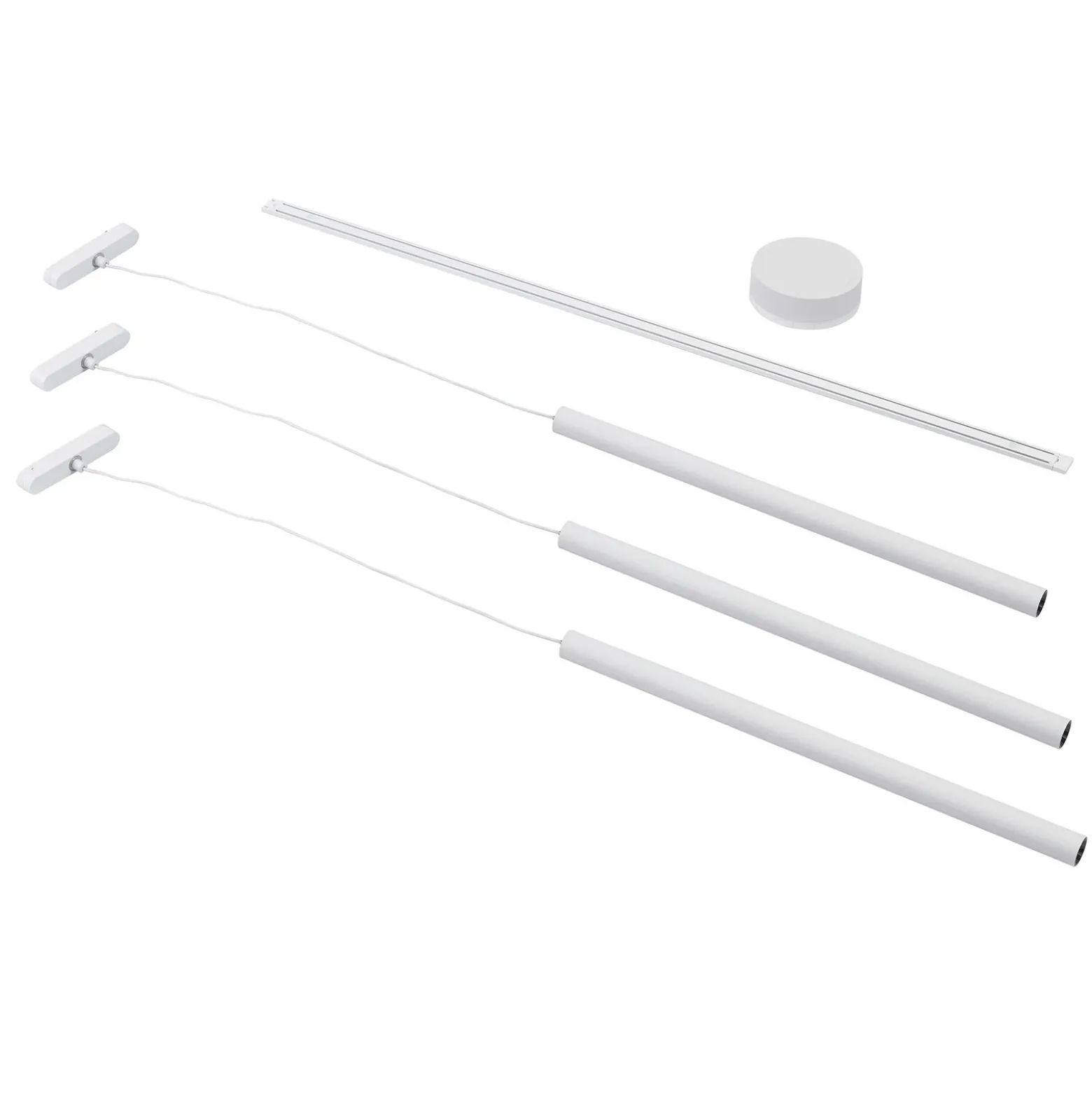 48V Lumaro sistema de riel, colgante, bombilla tubular, 3 luces, blanco, CCT