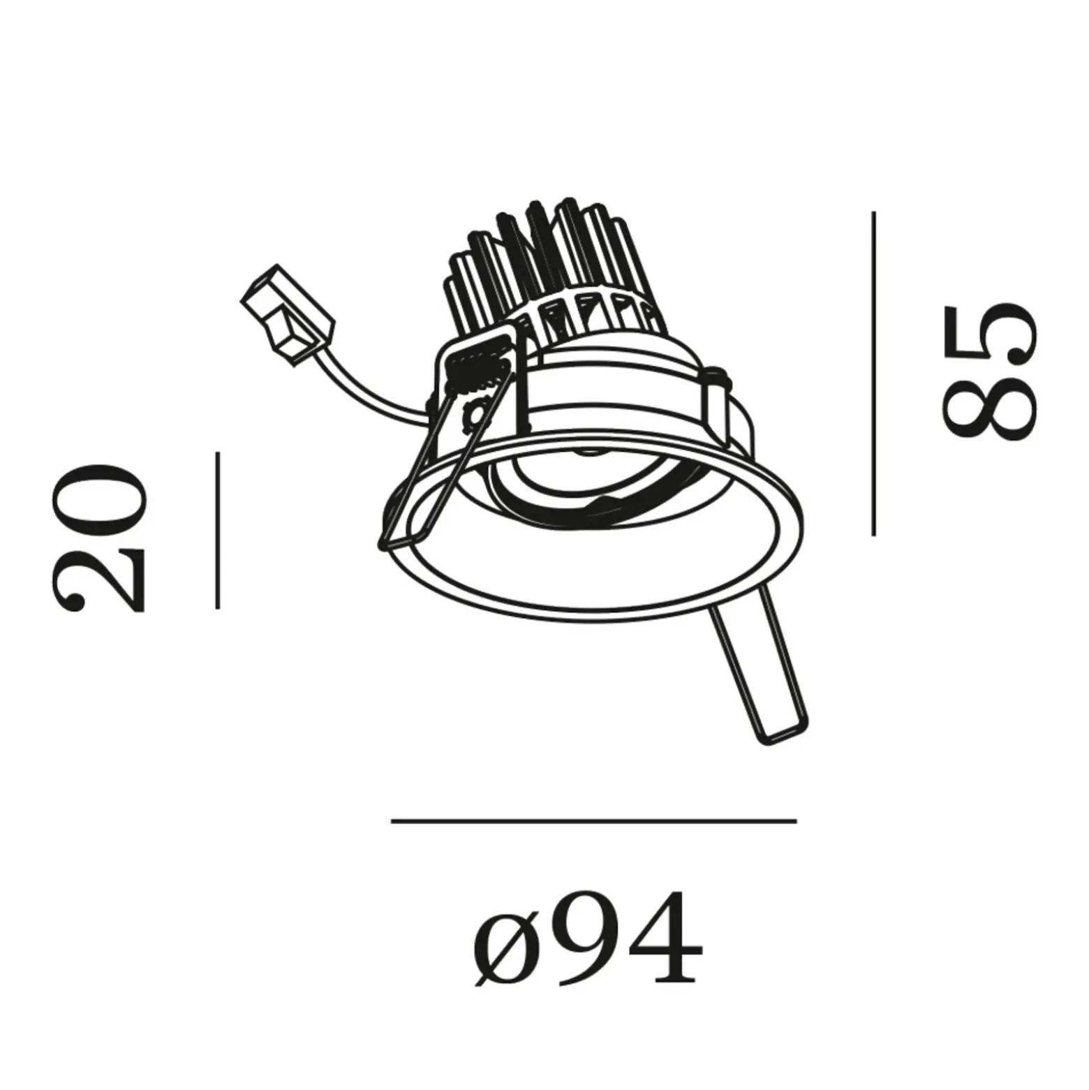 WEVER & DUCRÉ Deep Adjust, empotrable, 2.700 K, blanco