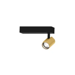 WEVER & DUCRÉ Foco LED Ceno negro/dorado 2.700 K, 1 luz.
