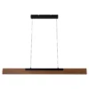Wilma Lámpara colgante LED, madera, longitud 122 cm, atenuable