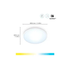 WiZ SuperSlim Plafón LED CCT Ø29cm blanco