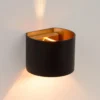 Xio aplique de pared LED, anchura 13 cm, negro