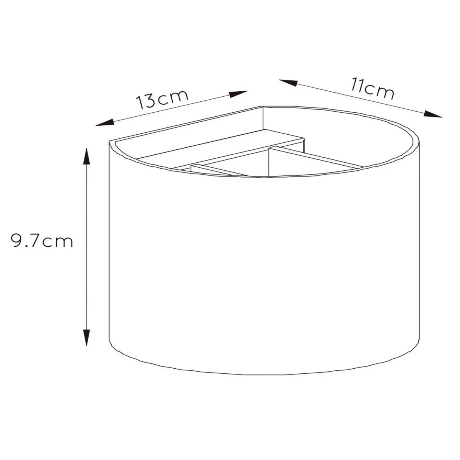 Xio aplique de pared LED, anchura 13 cm, blanco