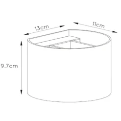 Xio aplique de pared LED, anchura 13 cm, negro