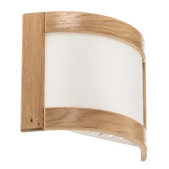 Zanna aplique de pared de madera, altura 22 cm, roble claro