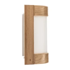 Zanna aplique de pared de madera, altura 22 cm, roble claro