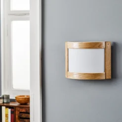 Zanna aplique de pared de madera, altura 22 cm, roble claro