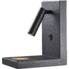 Zanzibar Aplique de pared LED con brazo de lectura, negro