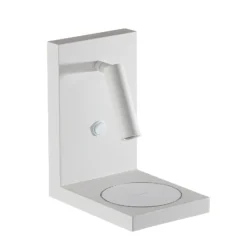 Zanzibar Aplique de pared LED con brazo de lectura, blanco