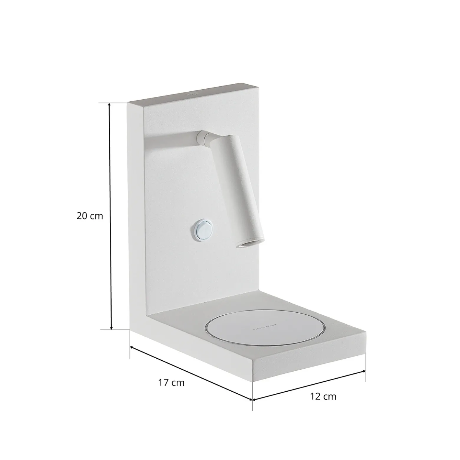 Zanzibar Aplique de pared LED con brazo de lectura, blanco