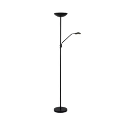 Zenith Lámpara LED de pie con lámpara de lectura LED, negro