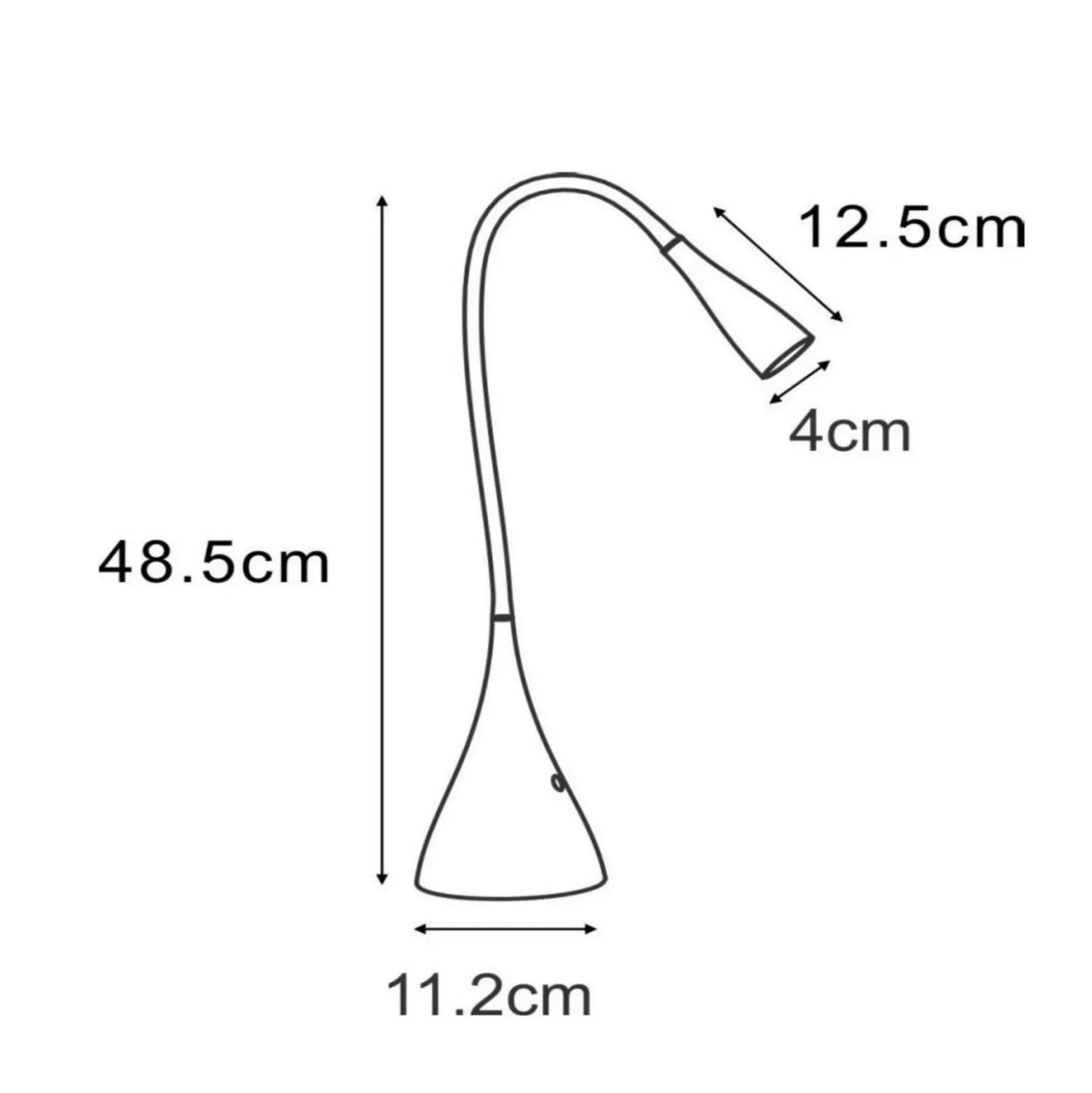 Zozy lámpara de mesa LED, blanca, atenuable, brazo flexible