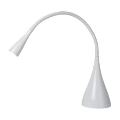 Zozy lámpara de mesa LED, blanca, atenuable, brazo flexible