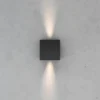 Zuza 2 aplique de pared, negro, metal, cuatro aspas, 10 cm, G9